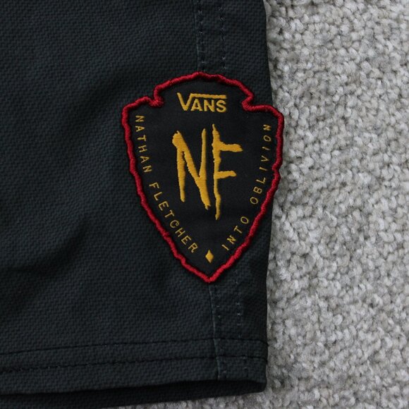 VANS x Nathan Fletcher Board Shorts Mens 32 Black Drawstring Swim Trunks Surf - Picture 4 of 11